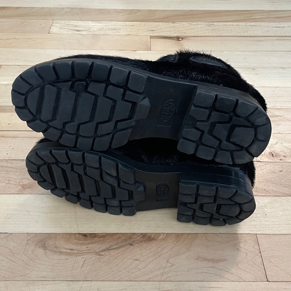 Vtg Pajar Black Seal Skin Genuine Shearling Lining Zip Ankle Boots - Sz 6.5 - Picture 7 of 14